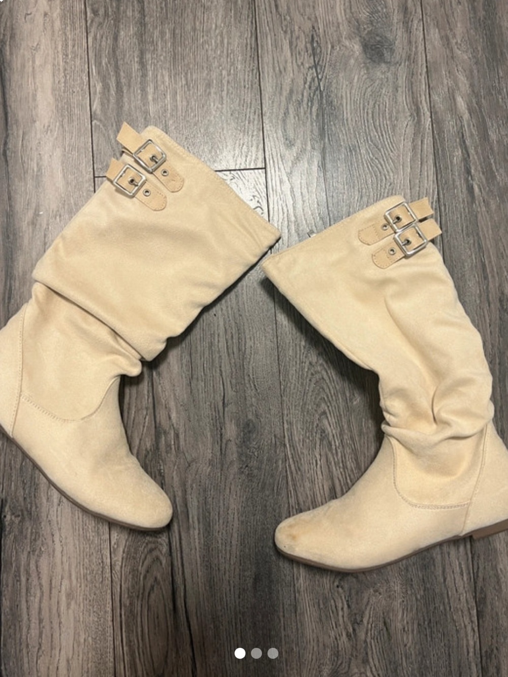Ivory winter boots